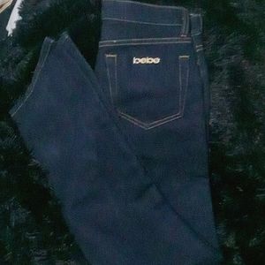 BeBe Carmen Rivet dark blue bell bottom jeans size 25